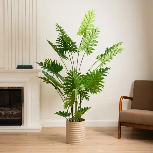 Artificial Philodendron Tree - Green, Plastic image