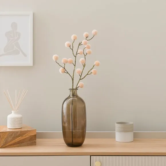Artificial Pompom Stem - White image