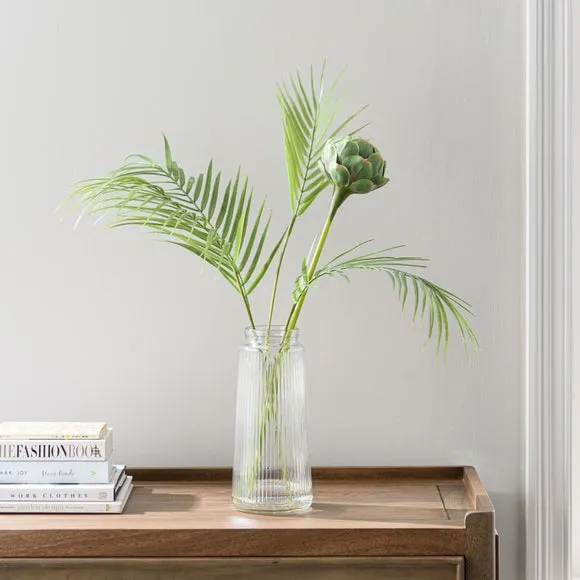 Artificial Protea Bouquet in Vase - Green image