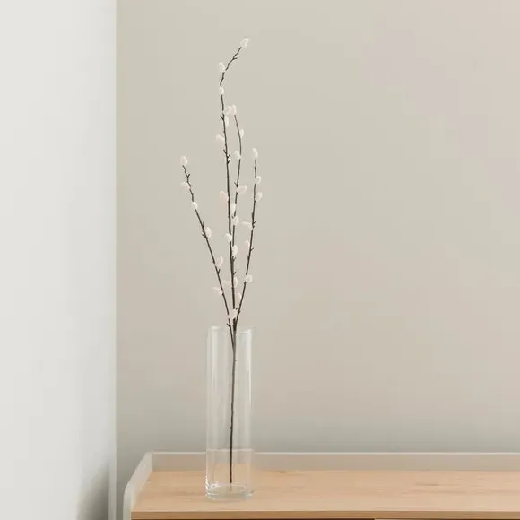 Artificial Pussy Willow Stem - Natural