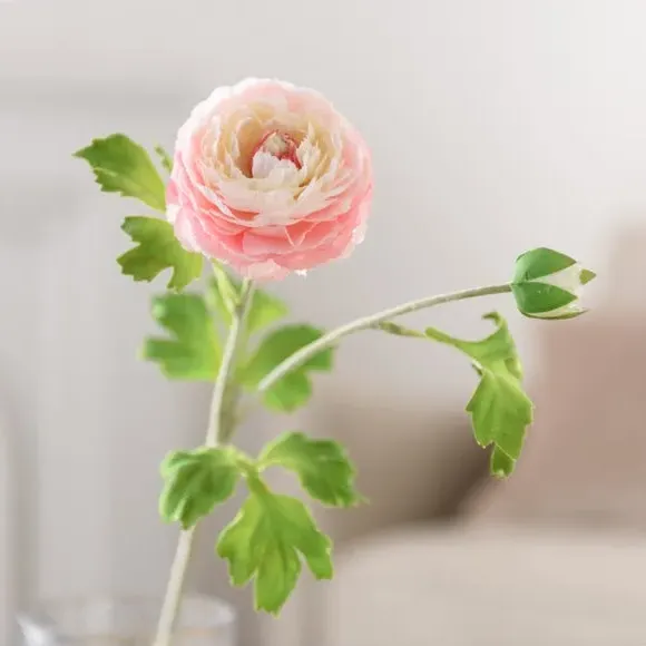 Artificial Ranunculus Stem - Pink