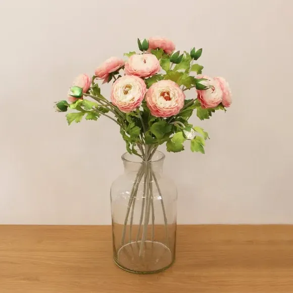 Artificial Ranunculus Stem - Pink