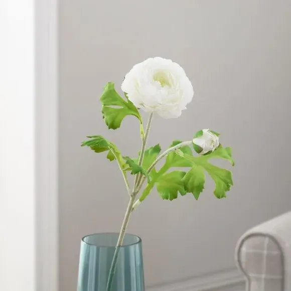 Artificial Ranunculus Stem - White