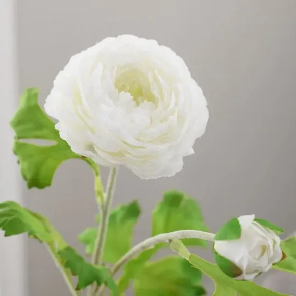 Artificial Ranunculus Stem - White