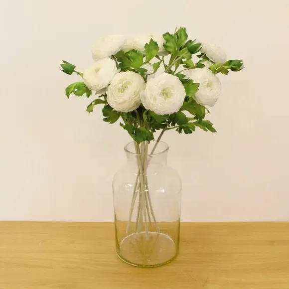 Artificial Ranunculus Stem - White
