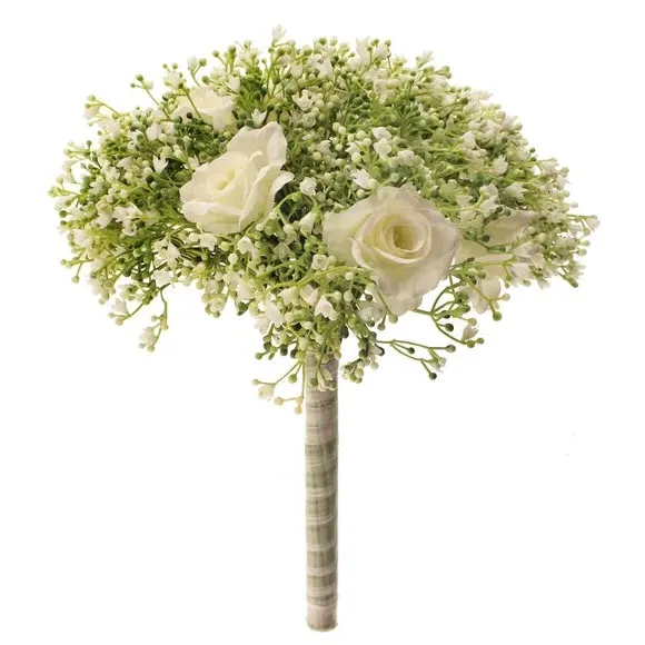 Artificial Rose Bouquet - Off-White, Silk