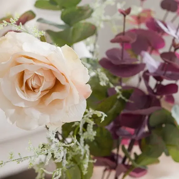 Artificial Rose Bouquet - Pink, Mixed Blooms