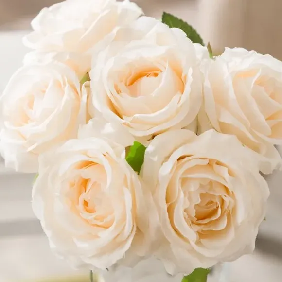 Artificial Rose Bundle - Cream, Plastic