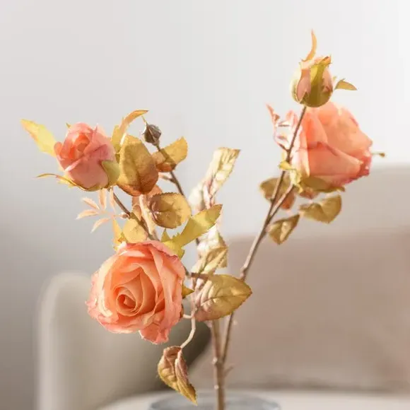 Artificial Rose Stem - Pink, Faux Flower
