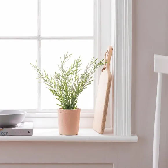 Artificial Rosemary Plant - Green, Cement Pot image