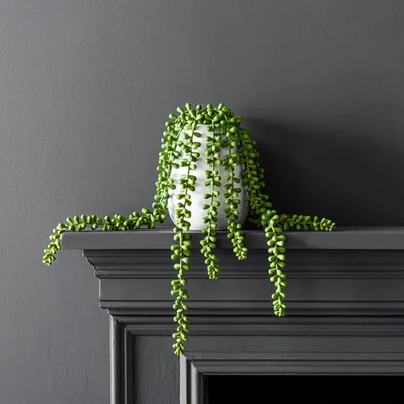 Artificial String of Pearls - Green, Ceramic