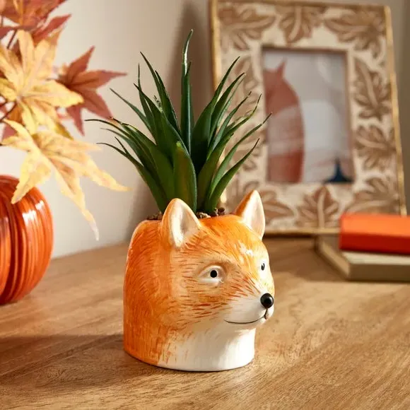 Artificial Succulent Plant - Orange, Ceramic image