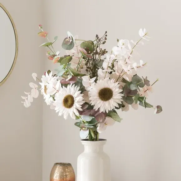Artificial Sunflower Bouquet - Cream