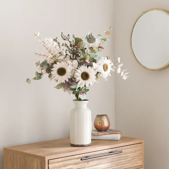 Artificial Sunflower Bouquet - Cream