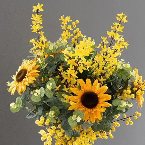 Artificial Sunflower Bouquet - Yellow, Mixed
