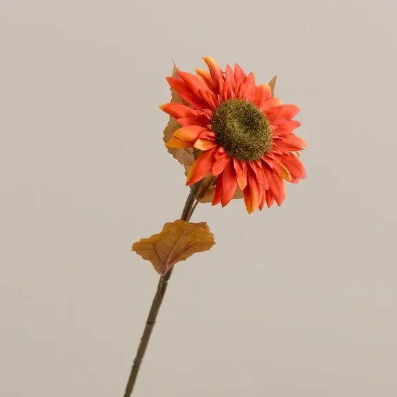 Artificial Sunflower Stem - Orange