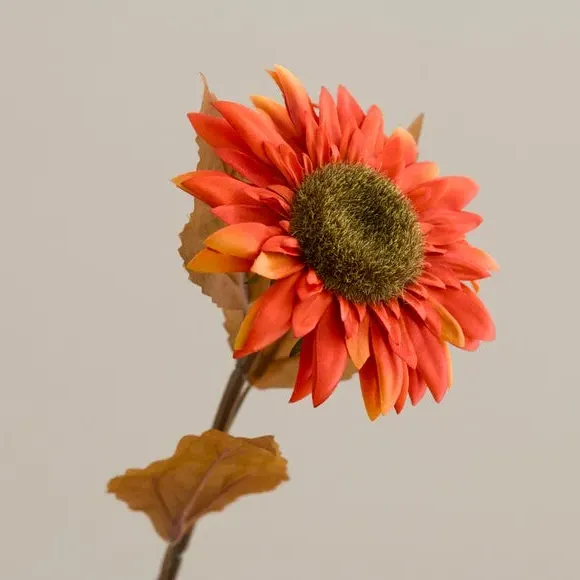 Artificial Sunflower Stem - Orange