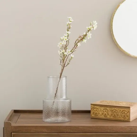 Artificial Wax Flower Stem - White, Plastic