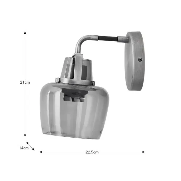 Auburn Metal Wall Light - Multicolor, Glass