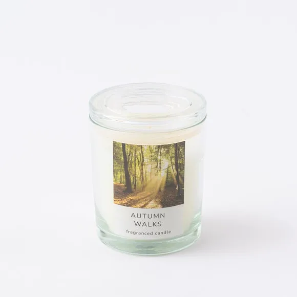 Autumn Walks Scented Candle - Clear Glass