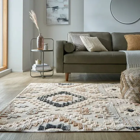 Aztec Washable Rug - Multicoloured image