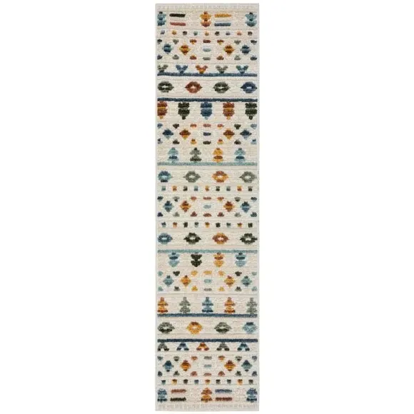 Aztec Washable Runner - Multicoloured