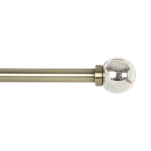 Ball Curtain Finials - Antique Brass, Glass