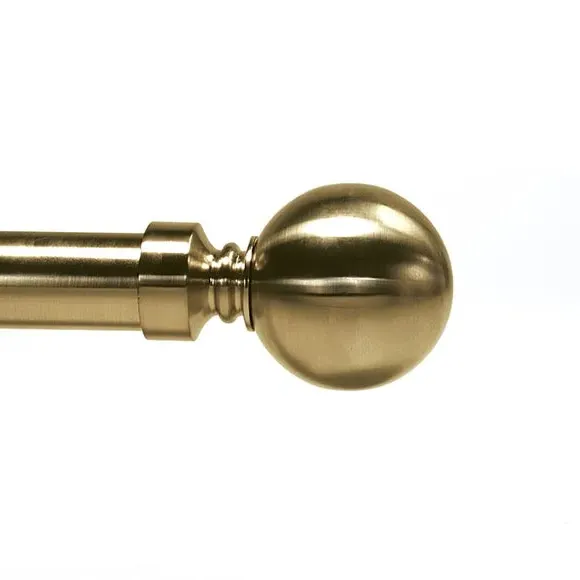 Ball Curtain Finials - Antique Brass, Metal