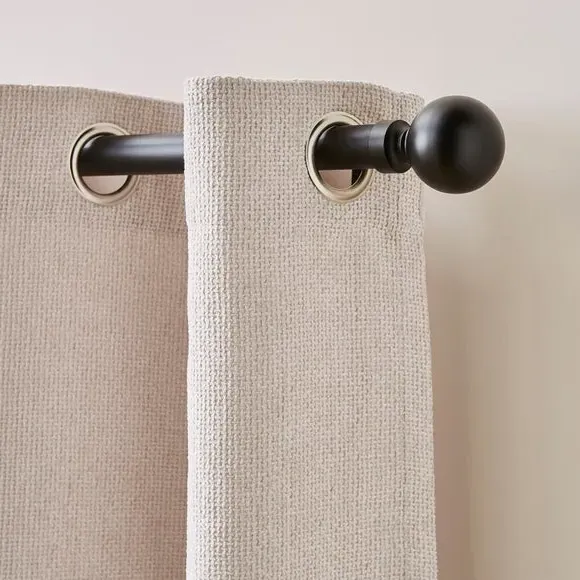Ball Curtain Finials - Matt Black, Metal