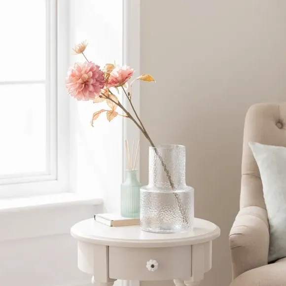 Ball Dahlia Stem - Cream, Plastic image