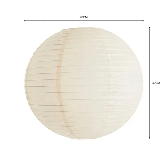 Ball Pendant Shade Easy Fit - Beige, Paper