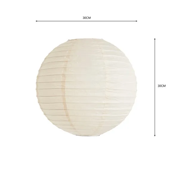 Ball Pendant Shade Easy Fit - Beige, Paper