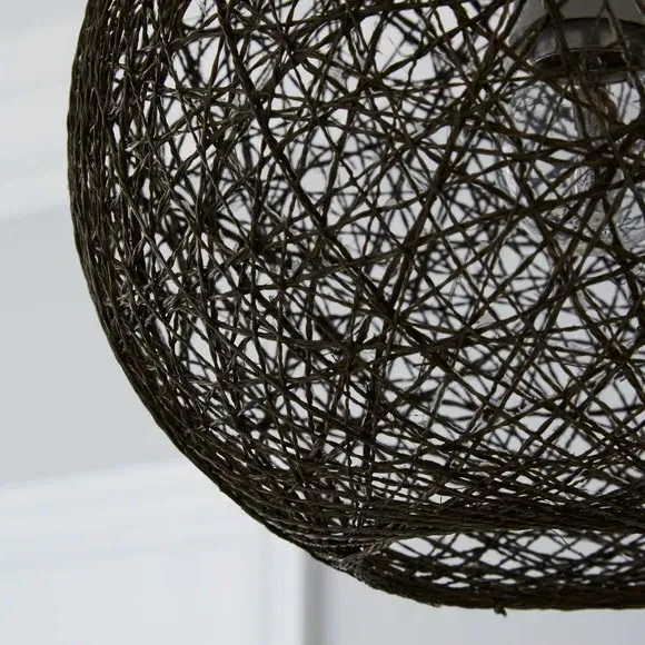Ball Pendant Shade Easy Fit - Grey, Abaca