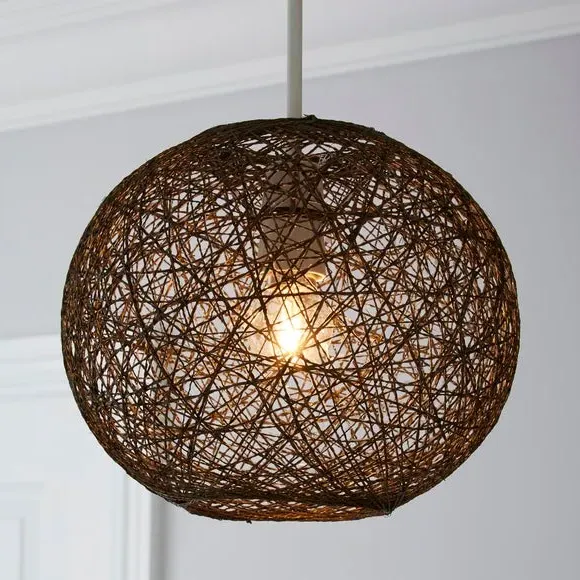 Ball Pendant Shade Easy Fit - Grey, Abaca image
