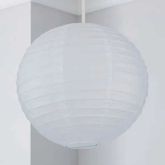 Ball Pendant Shade Easy Fit - White, Paper