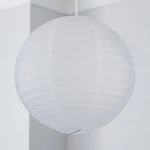 Ball Pendant Shade Easy Fit - White, Paper