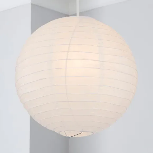Ball Pendant Shade Easy Fit - White, Paper