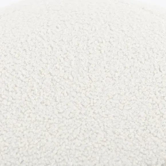 Ball Pouffe with Sherpa Fabric - Ivory