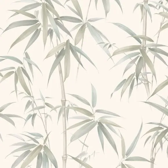Bamboo Wall Mural - Sage, Non-Woven Paper