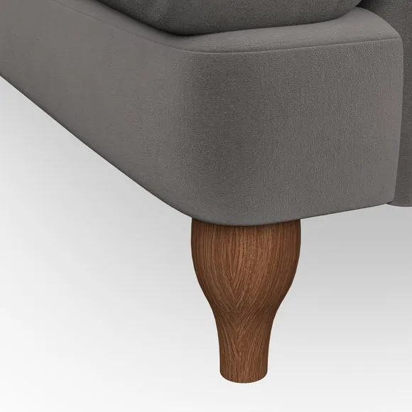 Bandaged Arm Armchair with Pleats - Charcoal