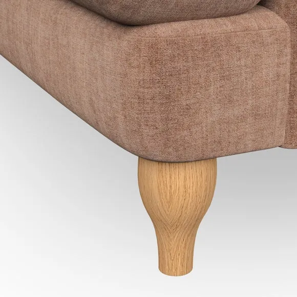 Bandaged Arm Armchair with Pleats - Clay, Chenille