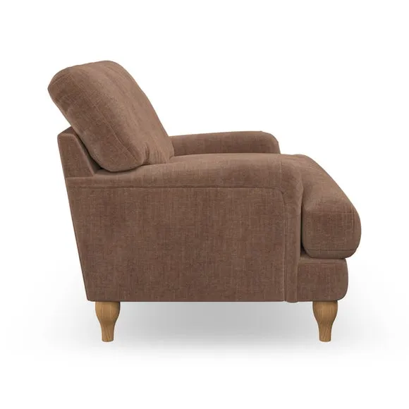 Bandaged Arm Armchair with Pleats - Clay, Chenille