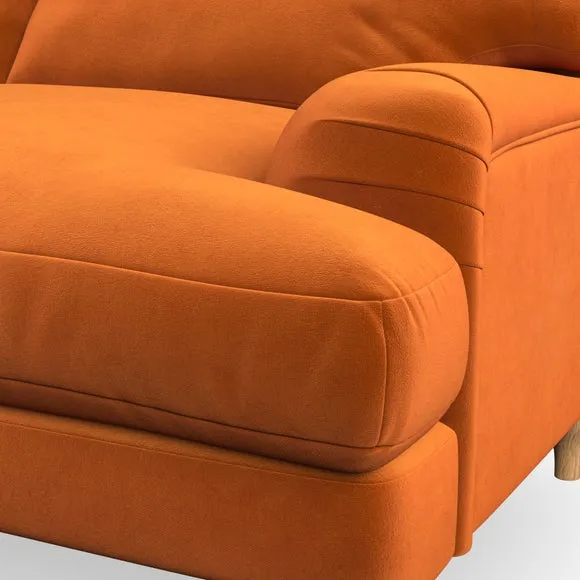 Bandaged Arm Armchair with Pleats - Ginger, Velvet
