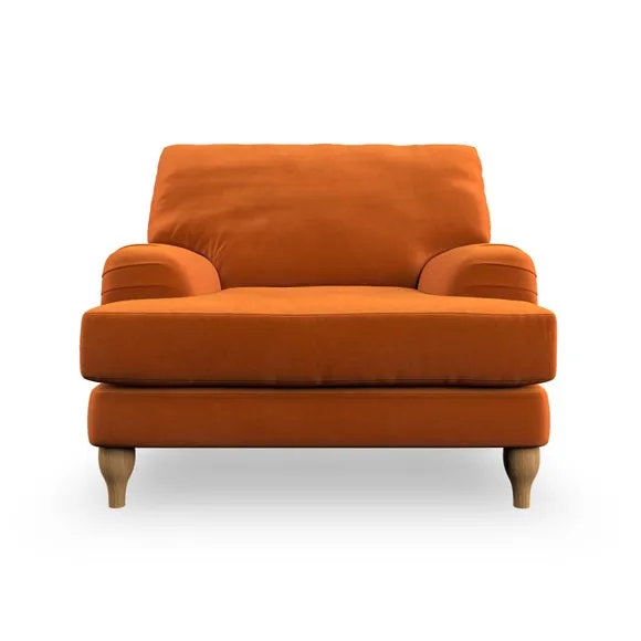 Bandaged Arm Armchair with Pleats - Ginger, Velvet