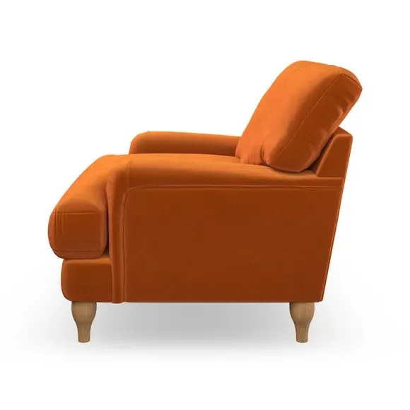 Bandaged Arm Armchair with Pleats - Ginger, Velvet