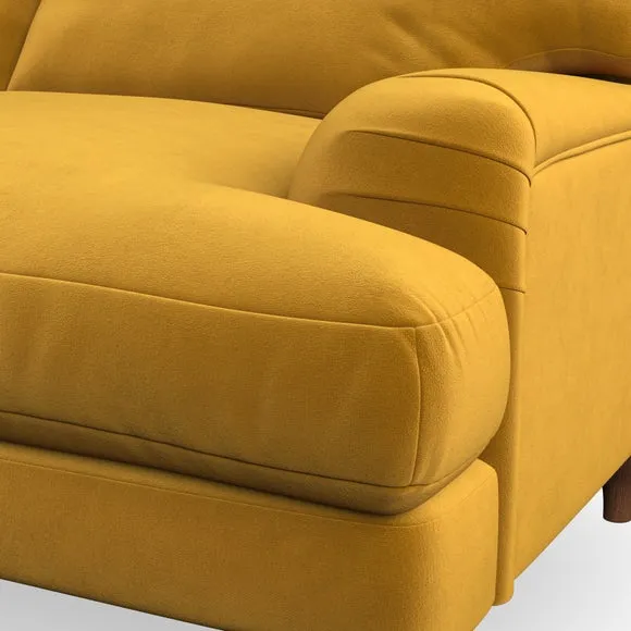 Bandaged Arm Armchair with Pleats - Gold, Velvet