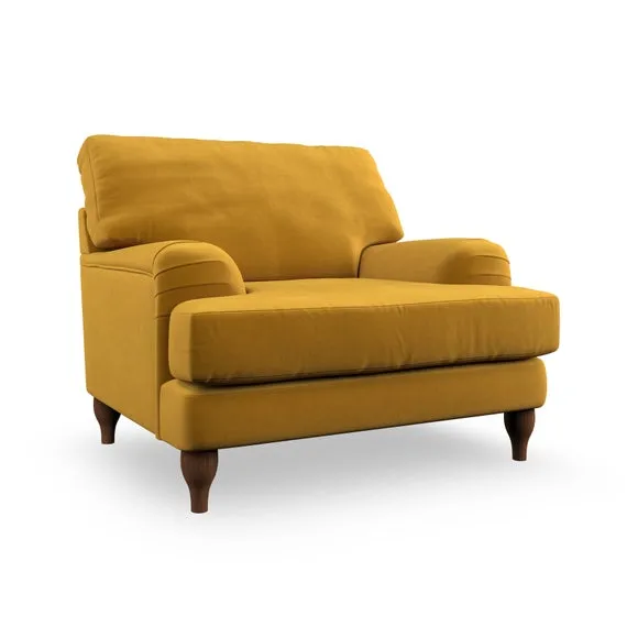 Bandaged Arm Armchair with Pleats - Gold, Velvet