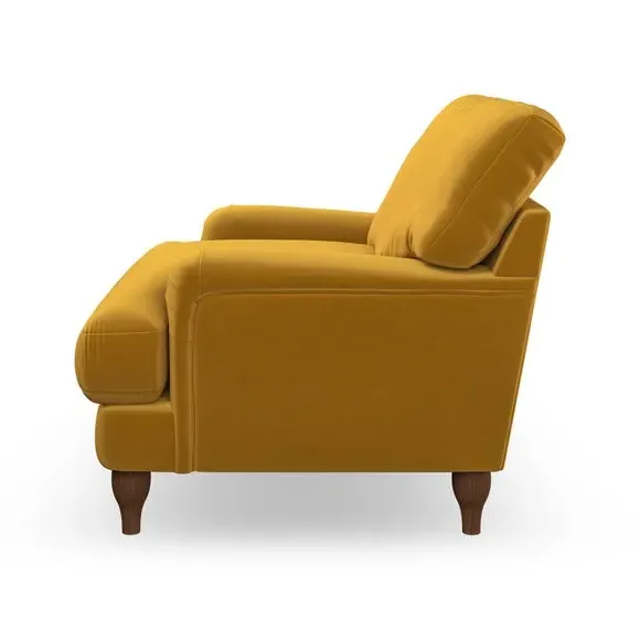 Bandaged Arm Armchair with Pleats - Gold, Velvet