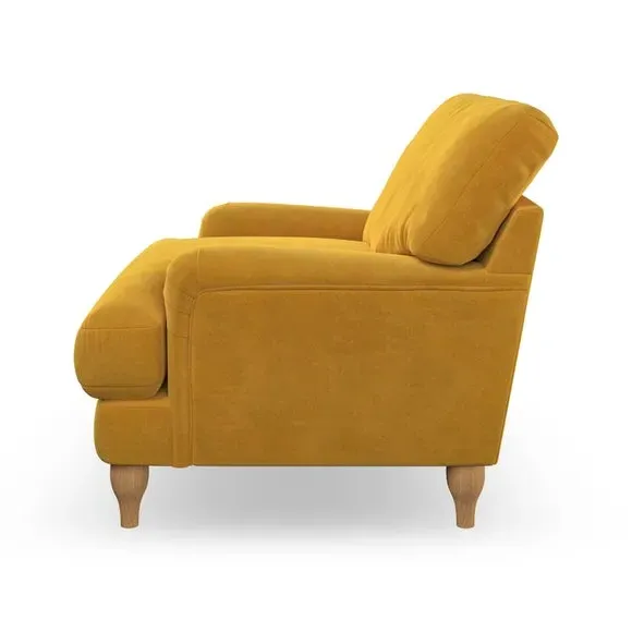 Bandaged Arm Armchair with Pleats - Gold, Velvet