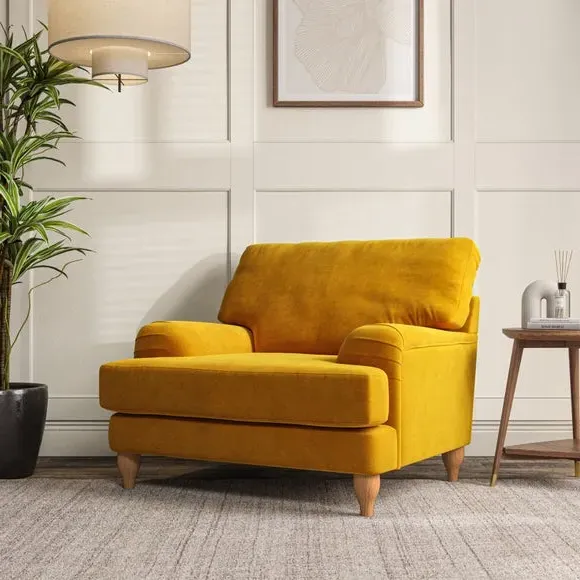 Bandaged Arm Armchair with Pleats - Gold, Velvet